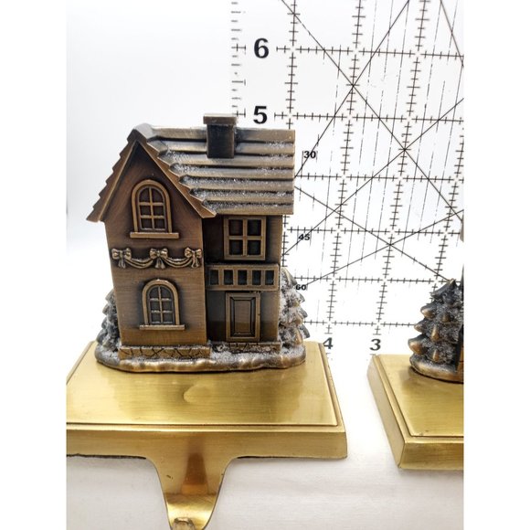 Gold Holiday House Stocking Holders - Picture 5 of 8